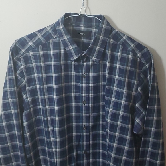 Luxury Theory mens checkered shirt slim fit size m - Picture 4 of 6